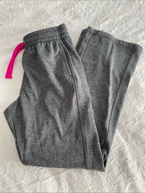 Exerted Heather Gray Kids Joggers with Hot Pink Drawstring